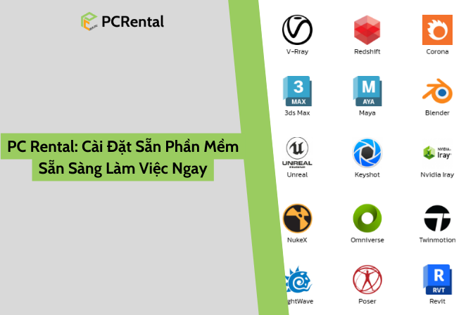 PC Rental: Cài Đặt Sẵn Phần Mềm – Sẵn Sàng Làm Việc Ngay